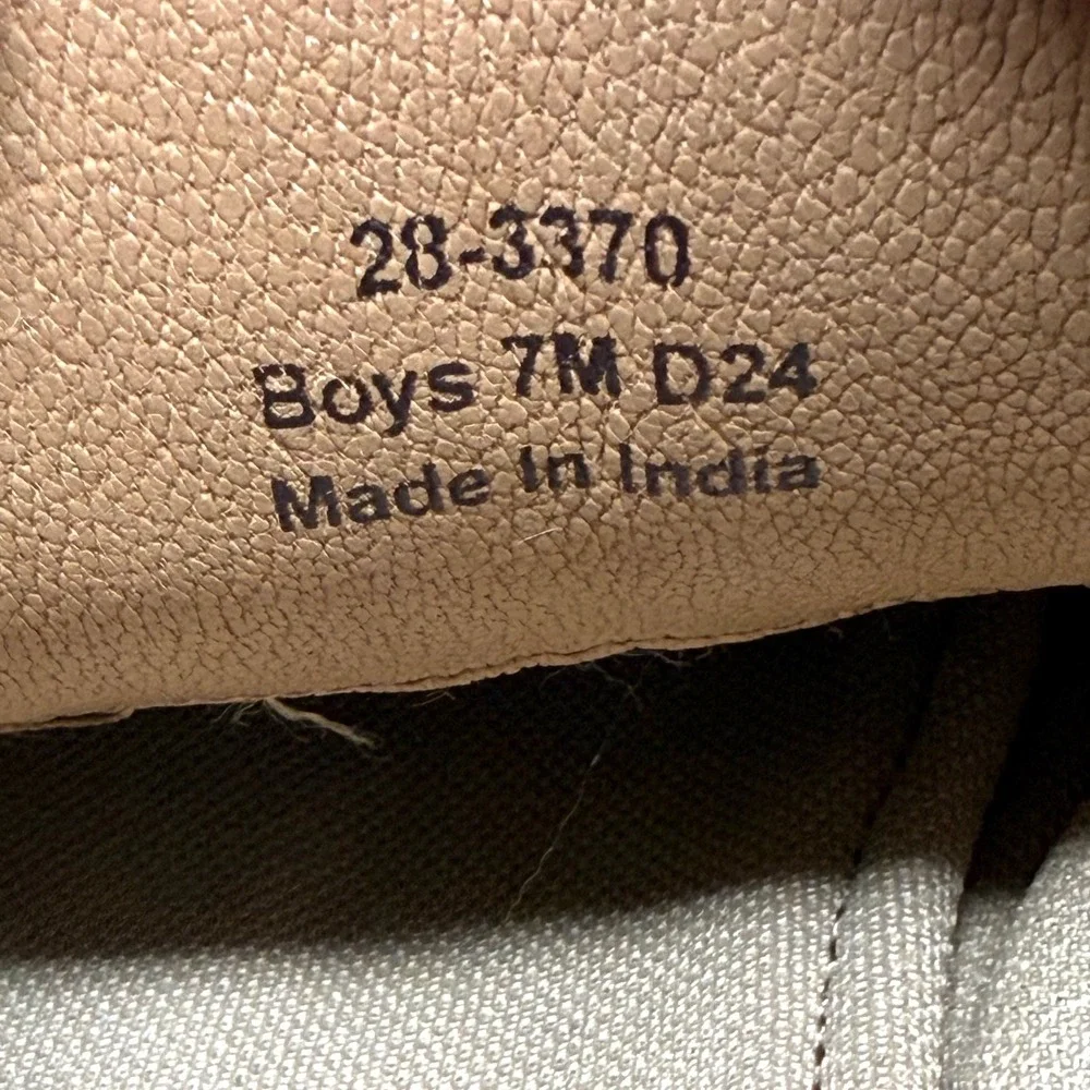 Johnston & Murphy Boys Upton Plain Toe Oxford Tan Leather TRUFOAM Shoes 7M